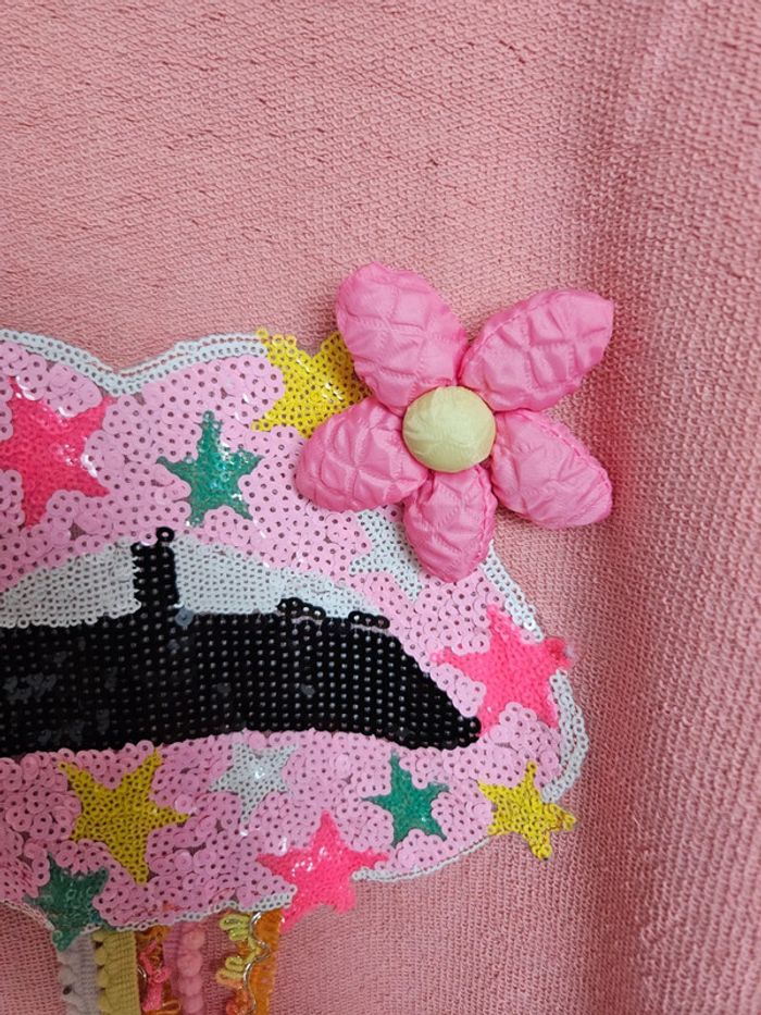 Sweat oversize bouche sequins T.54 - photo numéro 6