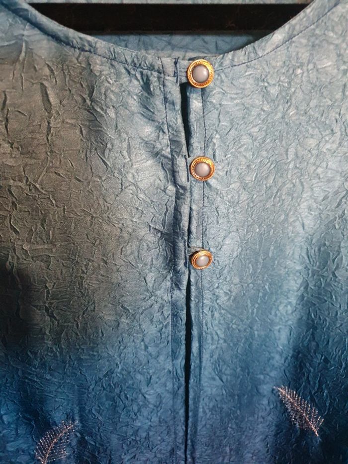 Blouse bleu dégradé taille 52 - photo numéro 2