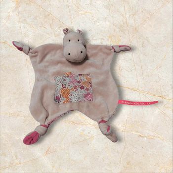Doudou hippopotame rose clair Dpam (du pareil au même)