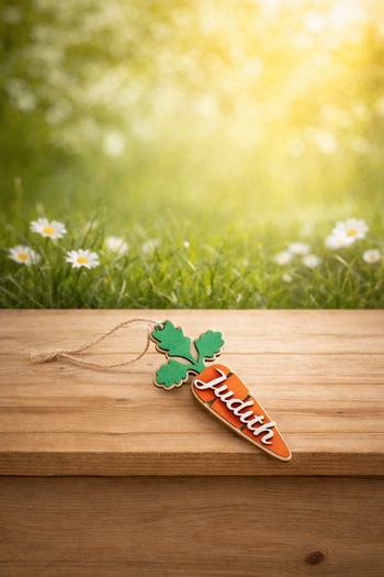 Etiquette carotte avec prénom 