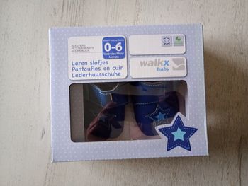 Pantoufles cuir 6- 12 mois walkx baby