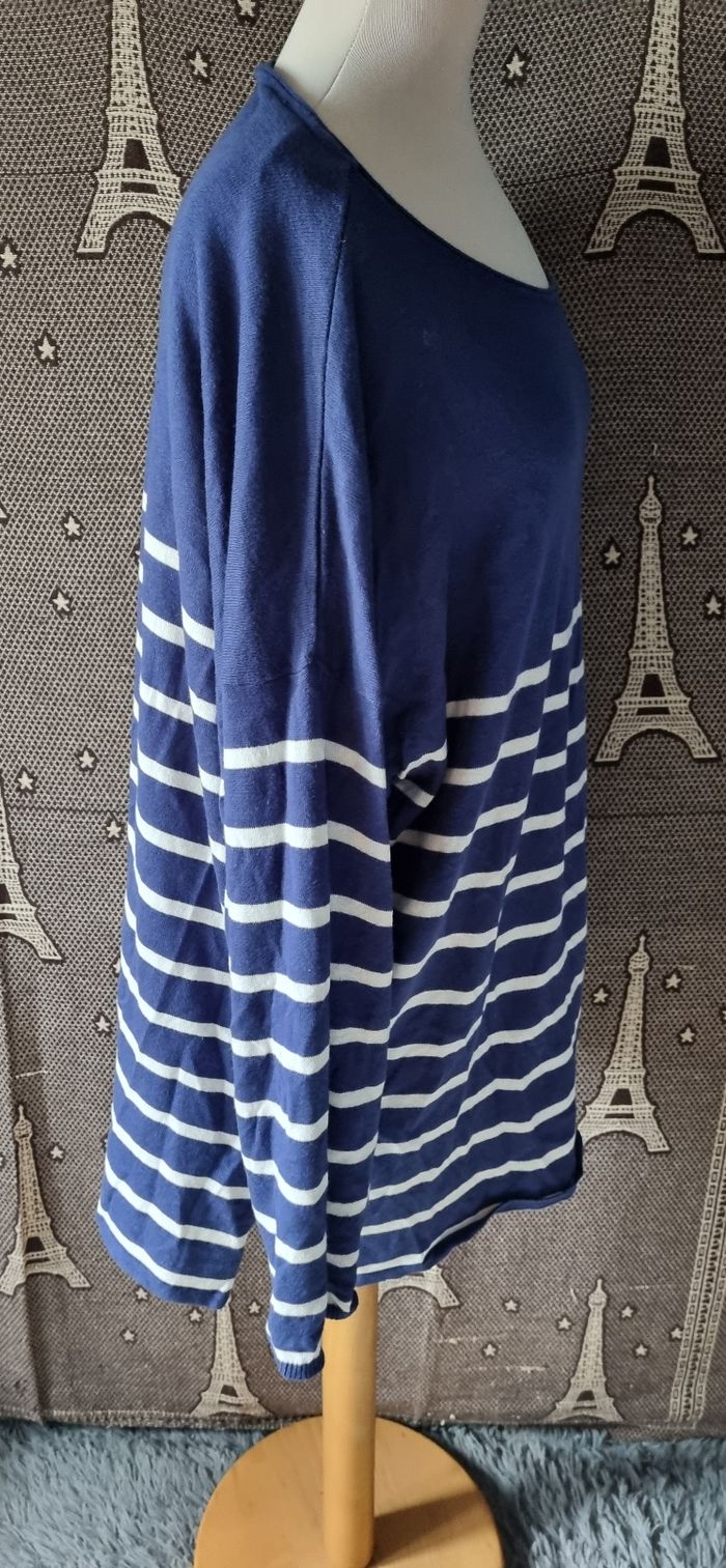 Pull léger à rayures style Marin taille 2xl - photo numéro 2