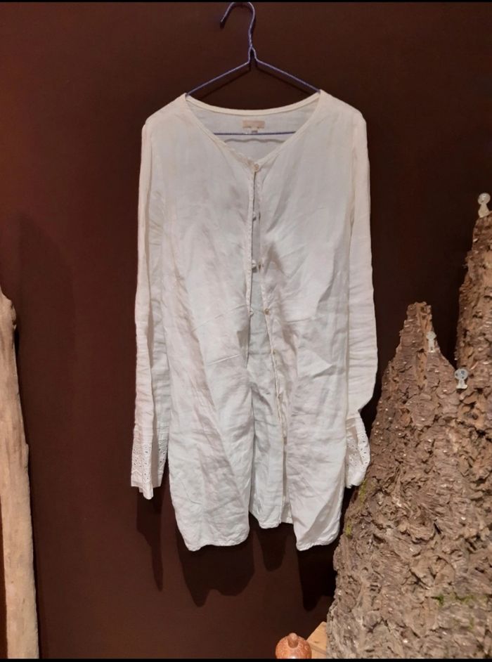 Blouse longue en lin