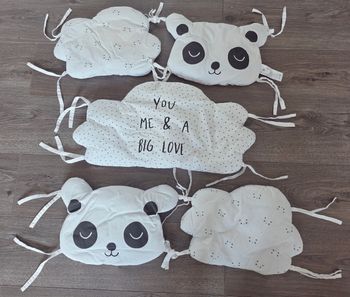 Tour de lit bébé nuage & panda