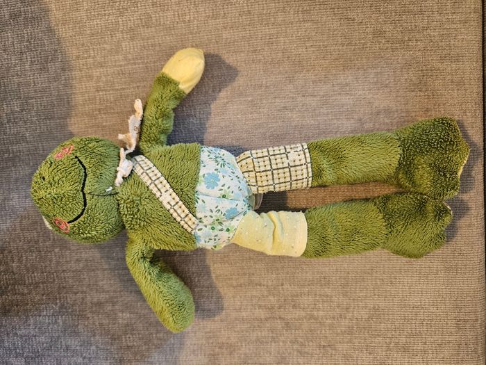 Grenouille vintage Histoire d'ours peluche doudou - photo numéro 2