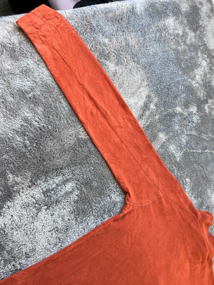 L.L. Bean Pull Polaire Zippé Col Montant Orange – Taille M - photo numéro 15