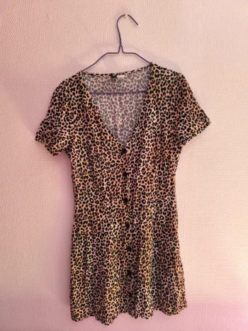 Robe chemise léopard été
