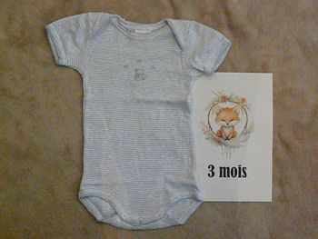 Body Petit Bateau 3 mois (n°31)