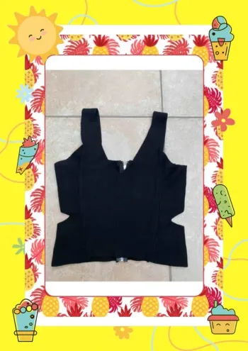 Débardeur court noir 36