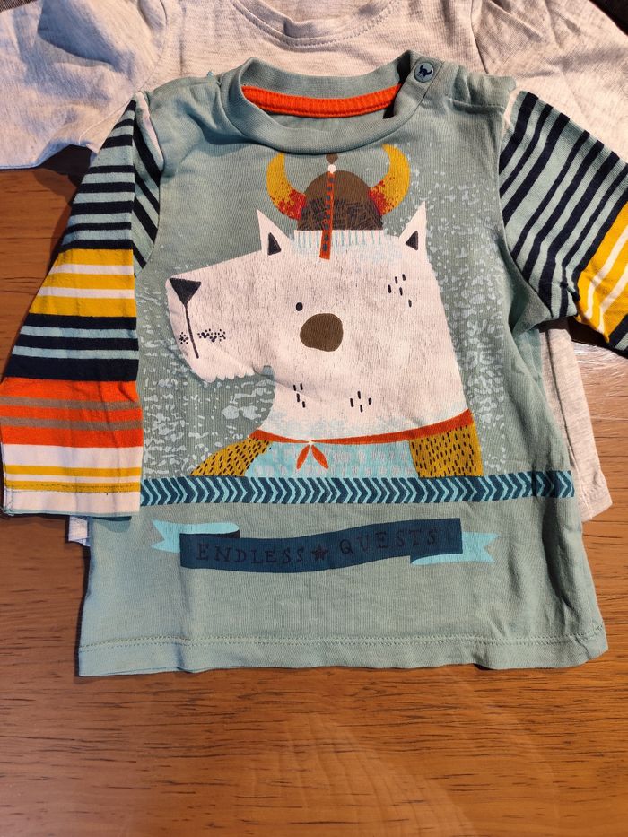 Lot de 6 t-shirts manches longues garçon taille 9 mois - photo numéro 3