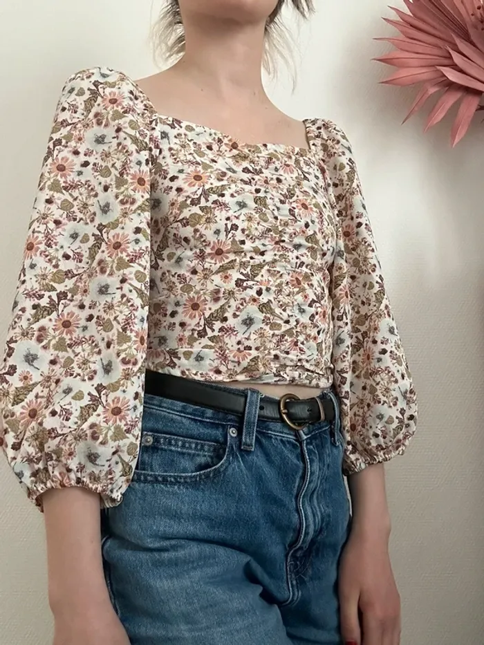 Haut fleuri vintage - photo numéro 2
