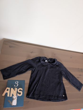 T-shirt manches longues col claudine petit bateau, 3 ans