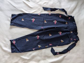 Pantalon léger marine à fleurs - 4A - Gémo