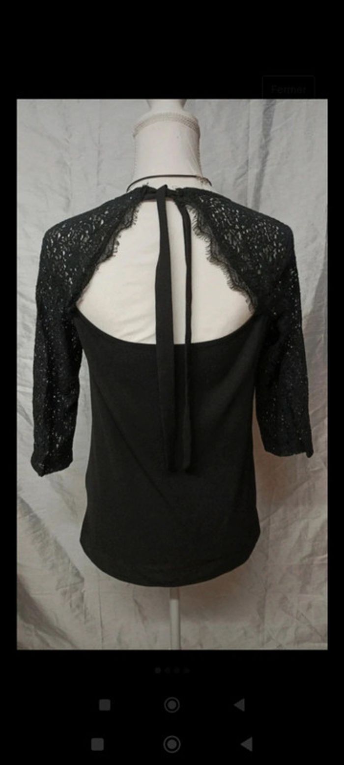 Haut dentelle noir Etam t 34 - photo numéro 3