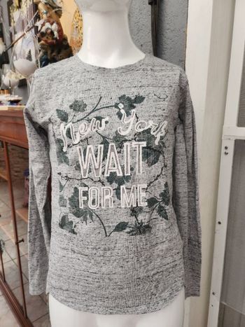 Haut manches longues gris taille 12 ans Tissaia