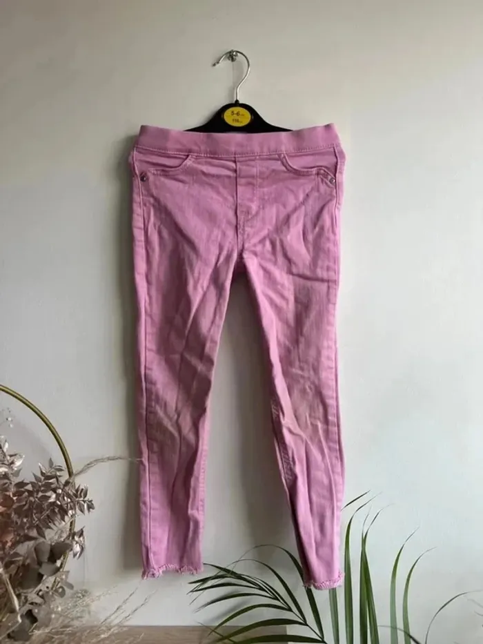 Jegging fille rose  5/6 ans 116 cm - photo numéro 3