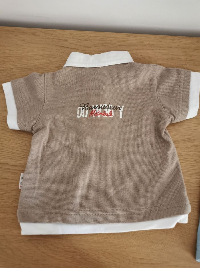 Ensemble bébé garçon 3mois polo et short Tim pouce neuf sans étiquette - photo numéro 4