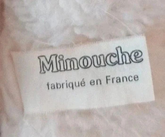 Peluche vintage ours blanc Minouche France 25cm - photo numéro 5