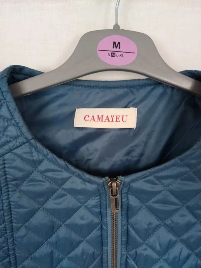 Blouson fin matelassée camaïeu bleu taille s - photo numéro 4