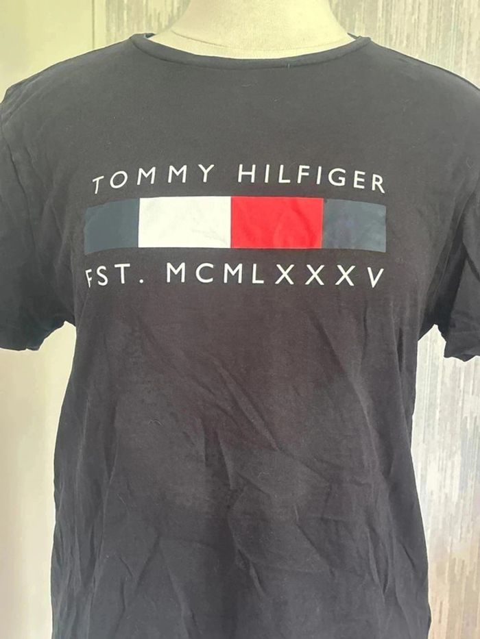 T shirt avec logo imprimer taille 40 marque tommy hilfiger - photo numéro 2