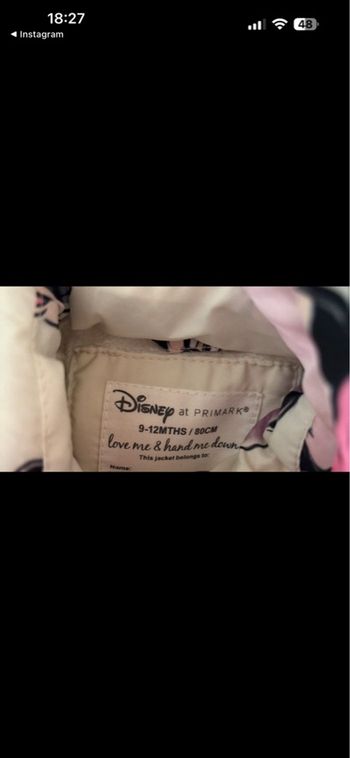 Doudoune bébé fille Minnie Disney