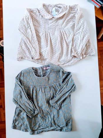 Lot de 2 blouses tuniques Tartine et chocolat et Gémo 24 mois fille