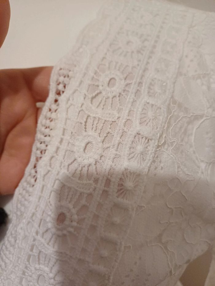 Robe blanche bohème en dentelle neuve Z Studio taille S/M 36/38 - photo numéro 6