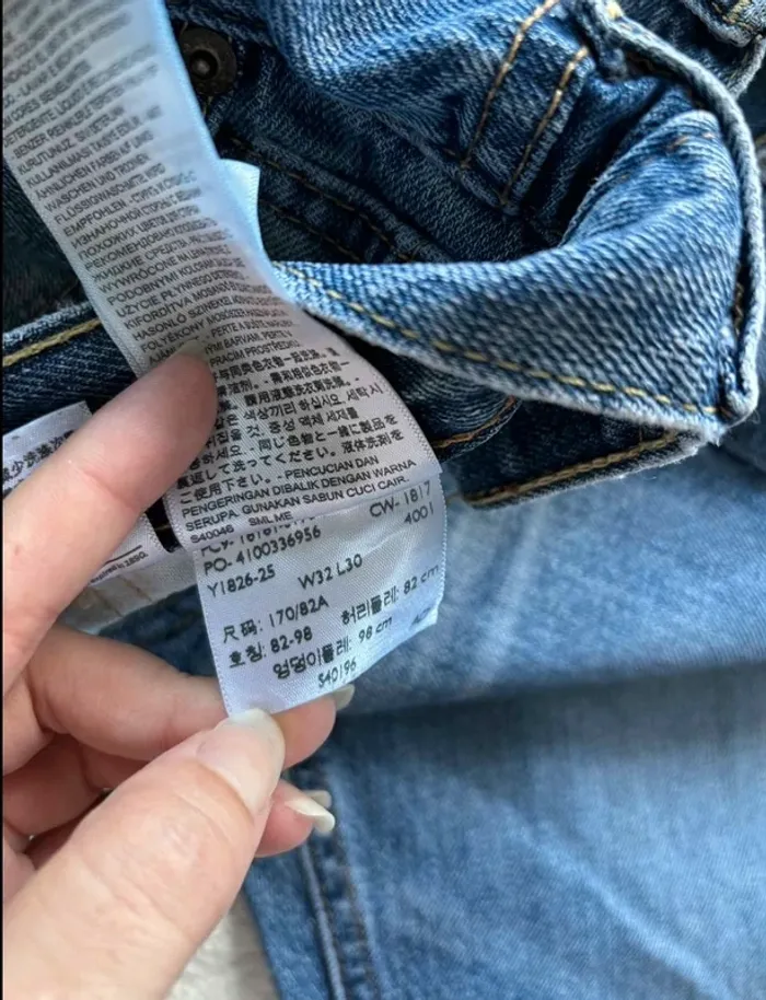 Levi’s 541 W32 (L/42) L30 Jean Athletic Fit slim taper bleu clair délavé fuselé 00s y2k vintage - photo numéro 10