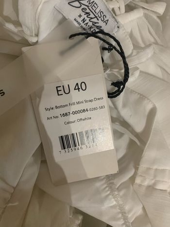 Robe Mélissa Bentsen élégante taille 40 drapé à la ceinture à volant neuve avec étiquette