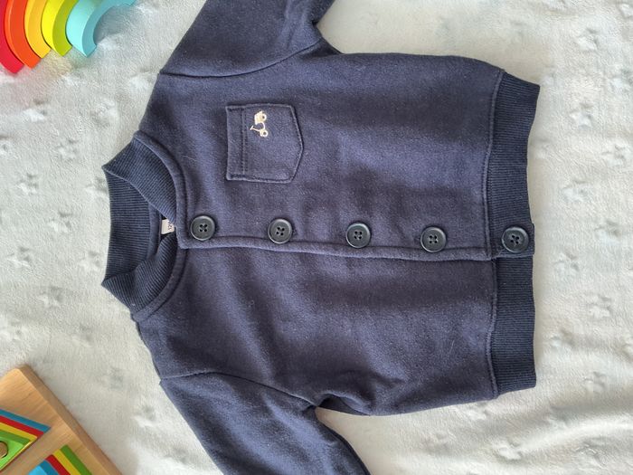 gilet à boutons marine poche poitrine 12 mois sans marque - photo numéro 7