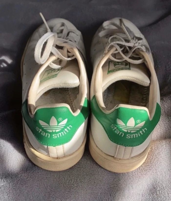 Basket blanche et vert stan smith adidas femme 36,5 - photo numéro 2