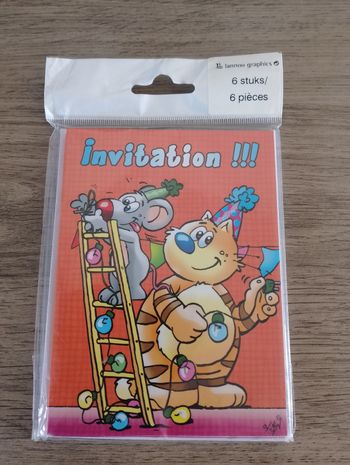 12 cartes d'invitations