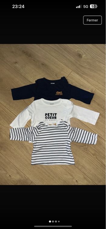 Lot 3 tee-shirts manche longue