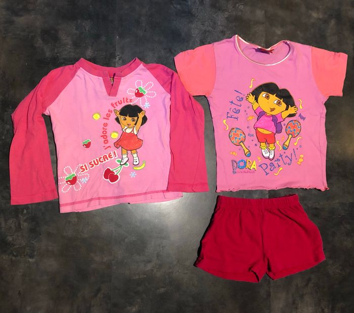 Lot Pyjamas dépareillé Dora 5/6 ans - photo numéro 4