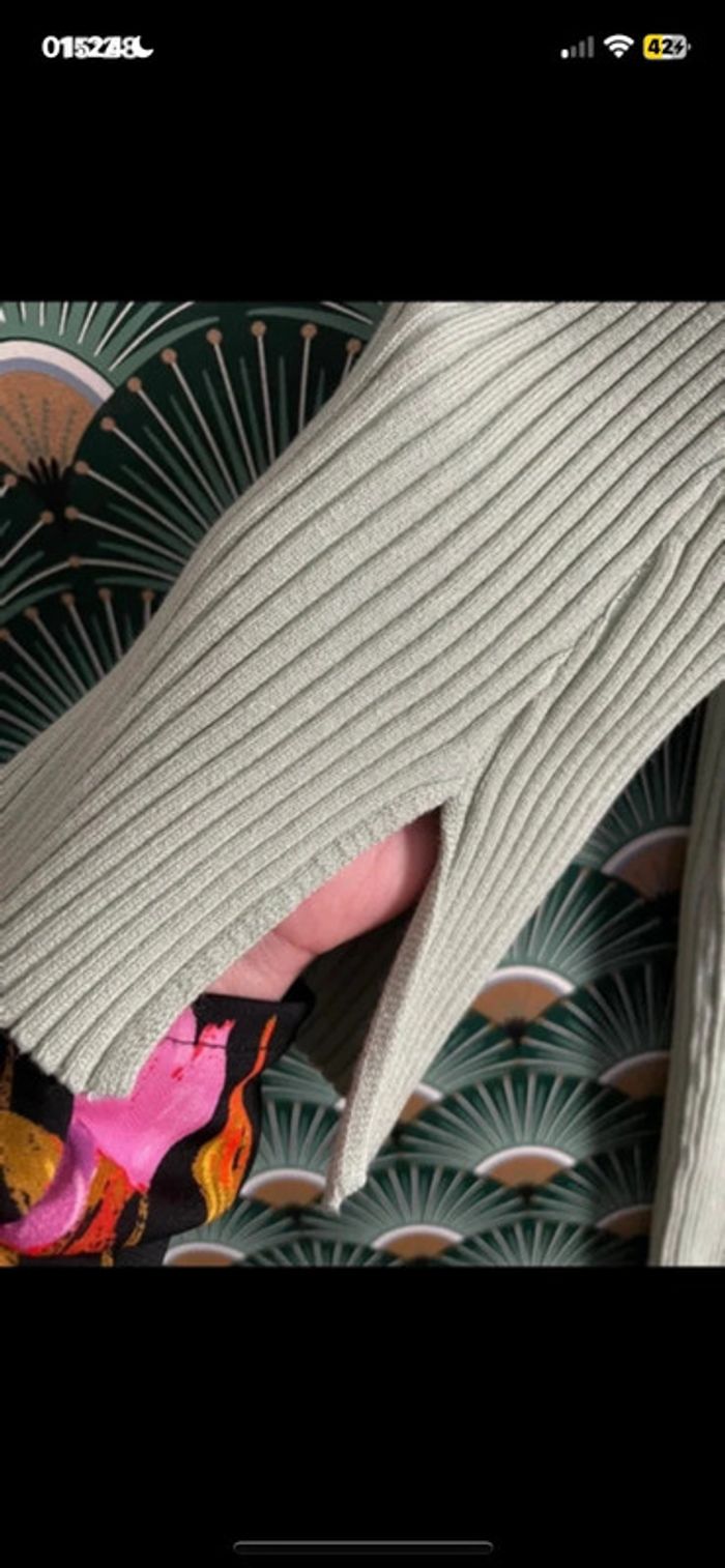 Robe neuve vert pastel bershka taille L - photo numéro 9