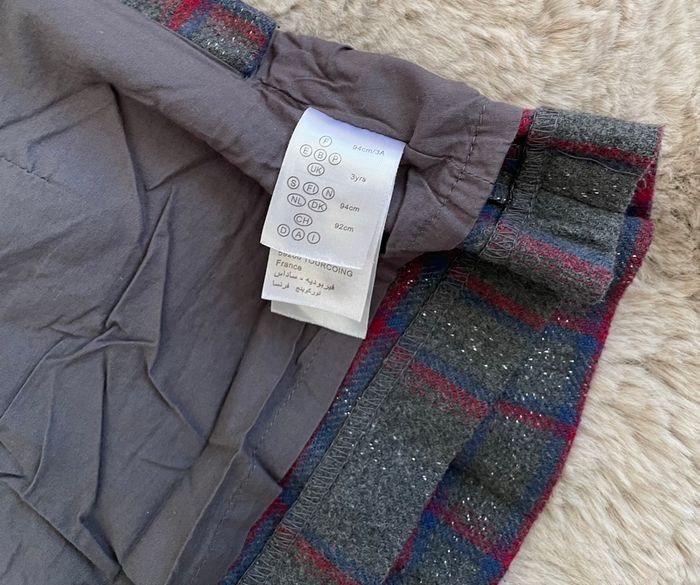 Jupe Vertbaudet Jupe à Carreaux gris fille taille 3 ans Vertbaudet - photo numéro 8