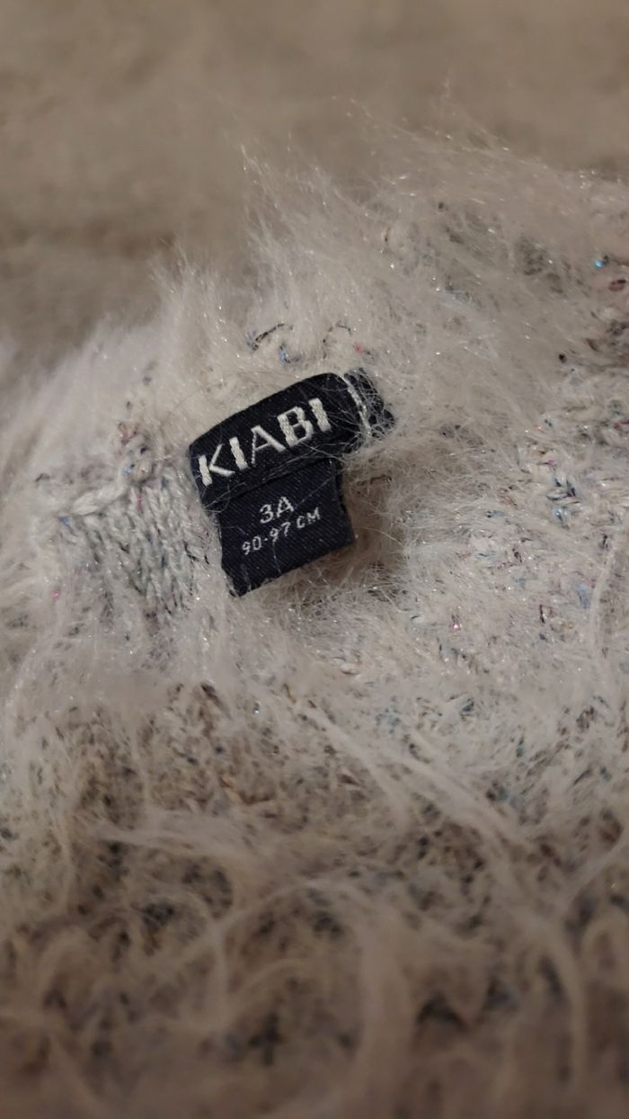 Pull poilu fille gris taille 3 ans Kiabi - photo numéro 4