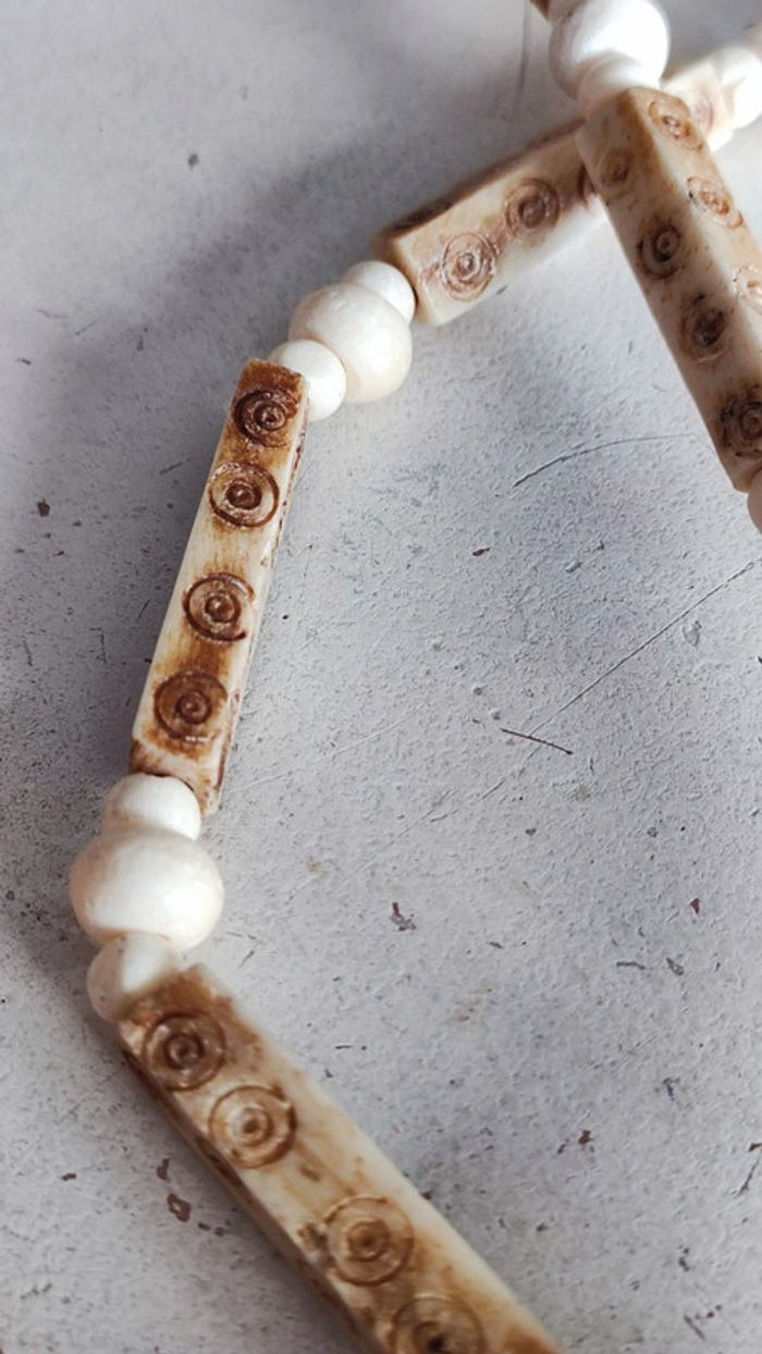 Sautoir couleur ivoire vintage - photo numéro 7