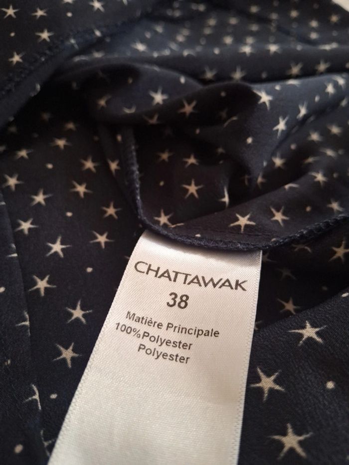 Chattawak t-shirt bleu étoiles taille 38 - photo numéro 6