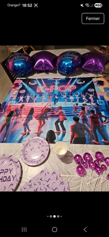 Lot déco anniversaire Kpop