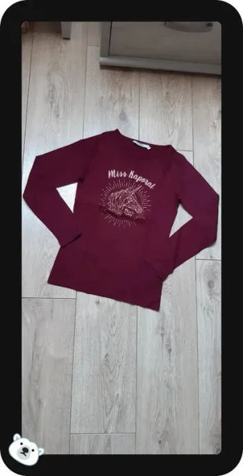 Tee-shirt ML Kaporal "licorne" 10 ans état neuf
