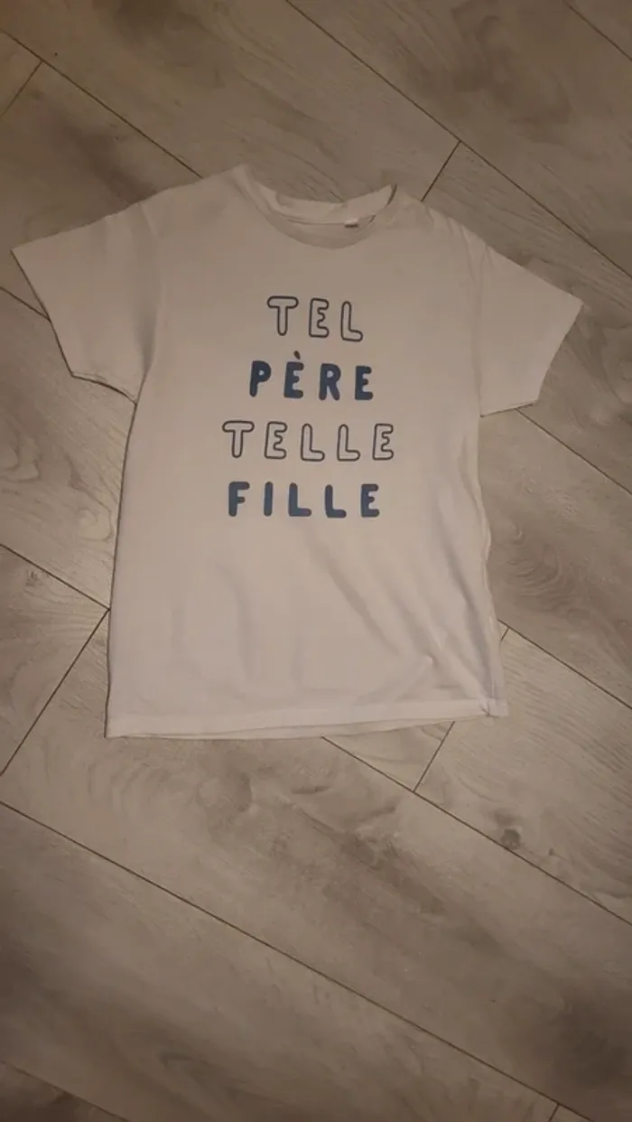 Tee-shirt tel père telle fille 10 ans
