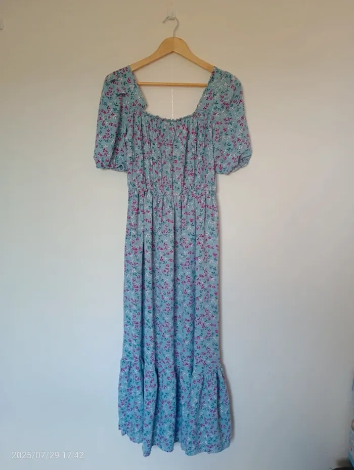 Robe longue turquoise - photo numéro 2