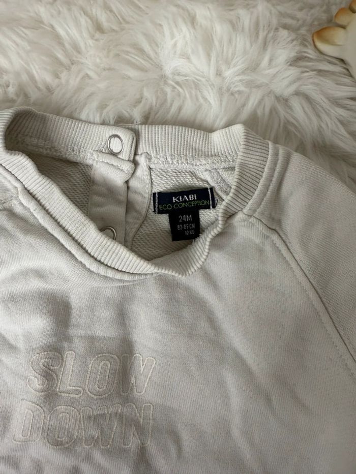 Sweat-shirt blanc kiabi - photo numéro 3