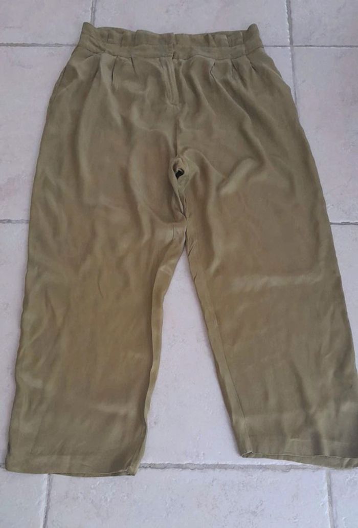 Pantalon vert satiné - photo numéro 5