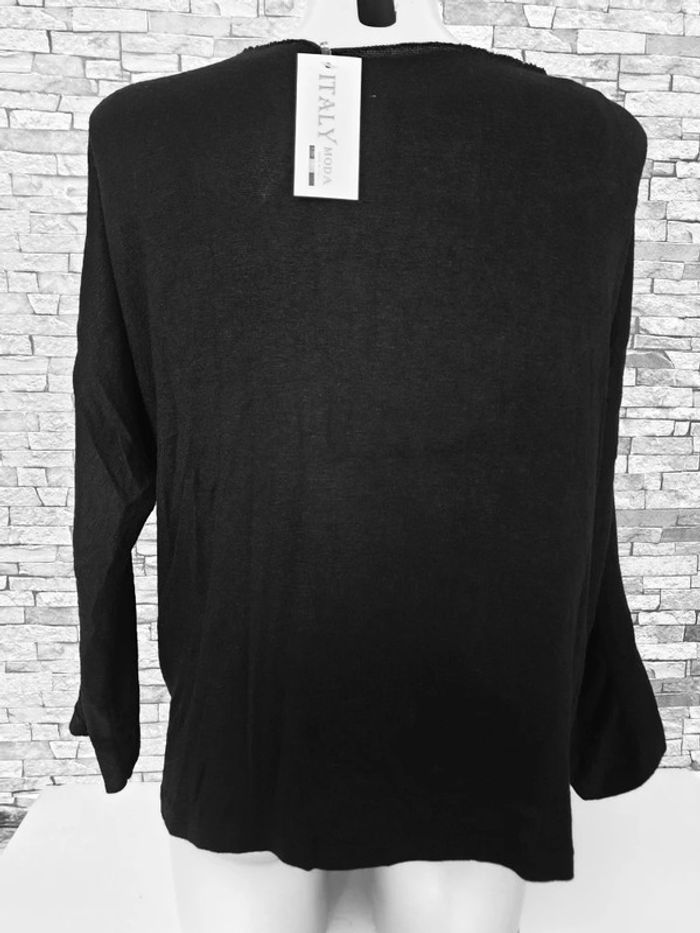 Pull noir Étoile Taille Unique - photo numéro 2