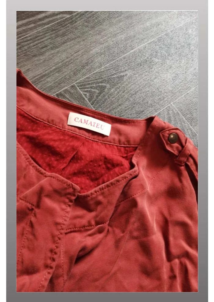 veste Camaieu couleur brique taille 38 femme - photo numéro 2