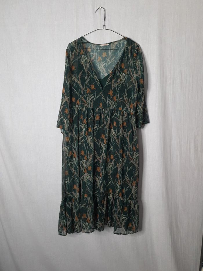 Robe fleurie camaieu