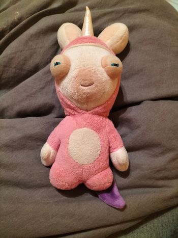 Doudou lapin crétin licorne