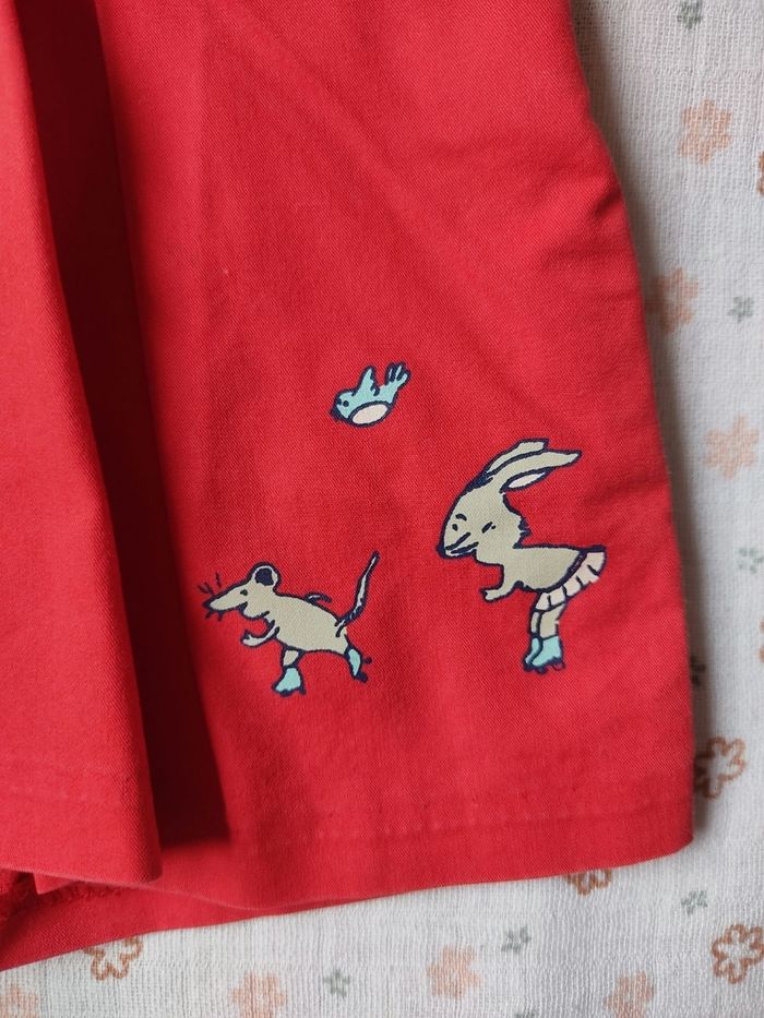 Short large rouge coquelicot Sergent Major - Taille 3 ans - Très bon état - photo numéro 2